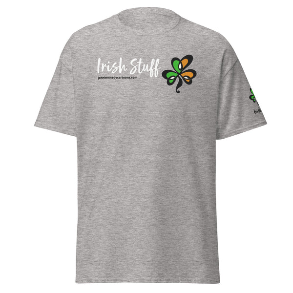 Irish Stuff: Unisex Classic T-Shirt (Double Sided - Left Sleeve)
