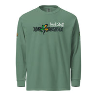 Irish Stuff: Celtic Shamrock - Garment-dyed heavyweight long-sleeve shirt (Free Shipping).